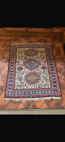 Vintage caucasian kazak rug - vintage,