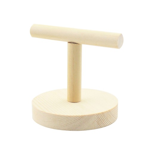 Wooden parrot perch stand with - wooden,