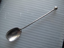 Silver condiment spoon - James