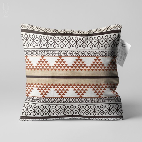 Aztec pattern velvet cushion - pattern,