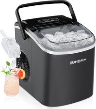 EUHOMY Ice Maker Machine Countertop Ice Cube Maker, Self-Cleaning Function,9 Cub