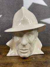 HUMPHREY BOGART, Ceramic Head Bust, Life size Designed By Morris Rushton, 1970’s