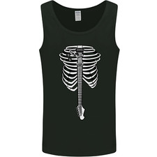 Electric Guitar Ribs Guitarist Acoustic Mens Vest Tank Top