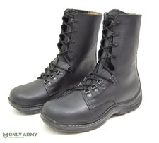 NEW Swiss Army Para Boots Black Leather New Issue Combat Paratrooper Boot Surplu