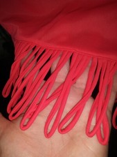 Vtg Silky Shiny Half Dress Short Slip Dress Slip Wild Fringe Lingerie Slip M