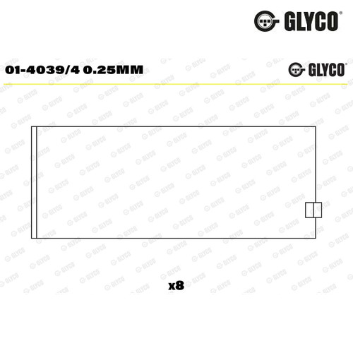 Connecting rod bearing glyco - bearing,
