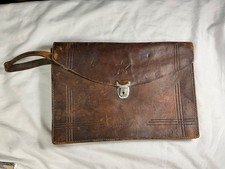 VINTAGE Brown Leather Document