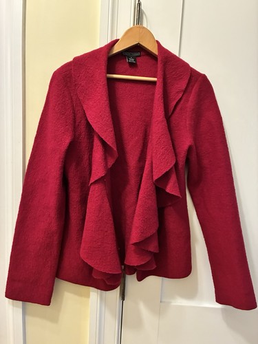 Ruby red boiled wool - ruby,