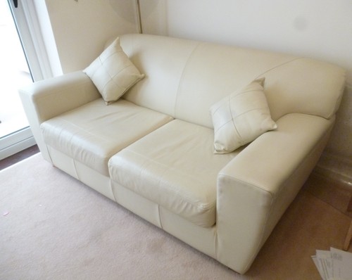 Cream ivory seater - cream/ivory, faux