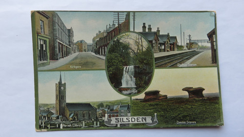 Postcard silsden views w - silsden,