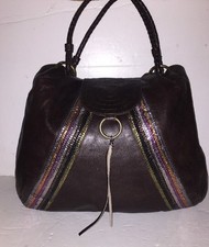 Red Herring Designers Debenhams Dark Brown Leather Tote Shoulder Bag-W16"X 13" H