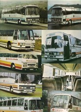 9 GM Museum of Transport Postcards - Charterplan Coaches - Setra Volvo Leyland
