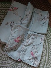 Dunelm Beautiful Birds Double Duvet Cover Set 4 Pillowcases