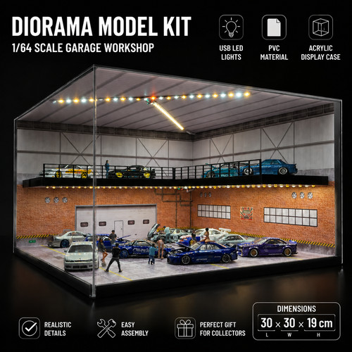 Diorama diecast garage - diecast,