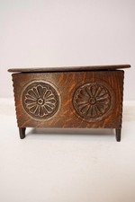 Antique Oak Trinket Box | Hand