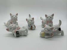 5 Vintage Ceramic Kittens