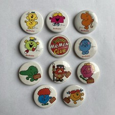 Mr Men 11 80s / 90s Pin Badges