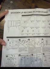 Record Player Stand with Vinyl