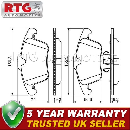 Rtg front brake pads - front,