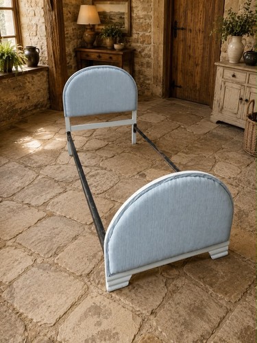 Antique single blue ticking - antique,