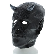 Scary Black Demon Latex Head