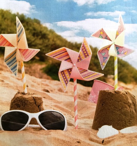 Summer pinwheels cross stitch - pinwheels,