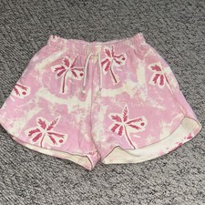Zara Girls Shorts Pink Floral Hawaii Size Age 11-12