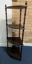 Vintage 4 Tier Wooden Corner  Shelving Unit Display Stand