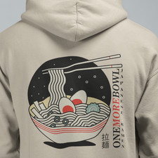 Japanese Noodles Hoodie Pullover - Front and Back Print Japanese Ramen Udon Miso