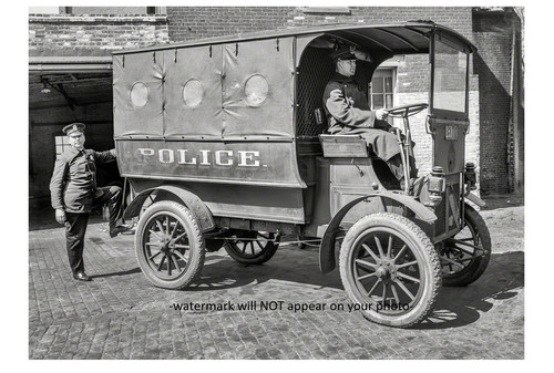 1910 police paddy wagon photo - paddy,