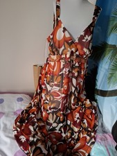 SIZE 20 - AUTUMN  COLOURS  MAXI  DRESS