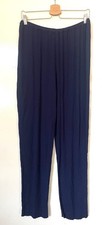 Ghost Vintage 90s Tanya Sarne Era Blue Viscose Rayon Trousers Made in England L