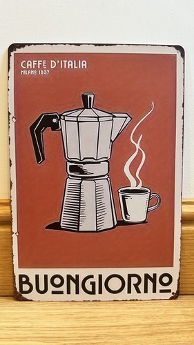 Italian coffee metal - metal, sign