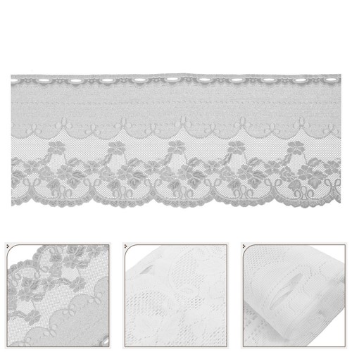 Reusable white lace scalloped - white,