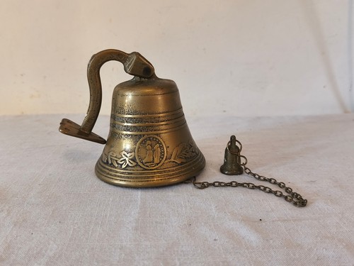 Vintage brass door - door, bell