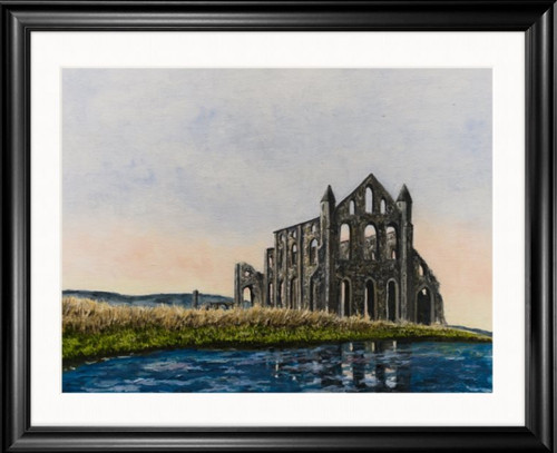 Whitby abbey print - print, of