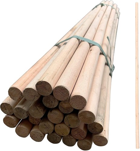 Long wooden broom handle - broom,