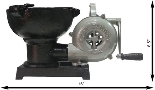 Blacksmith forge with hand - forge,