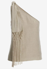 ZARA ONE SHOULDER FRINGE TOP -