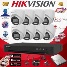 HIKVISION 4K CCTV 8MP Security ColorVu Camera System 40M IR Night Vision Outdoor