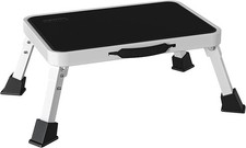 Folding Step Stool, Metal, 150kg Capacity, Anti-Slip, Portable