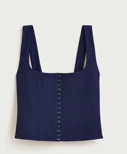 Crew blue button down corset - j.crew,