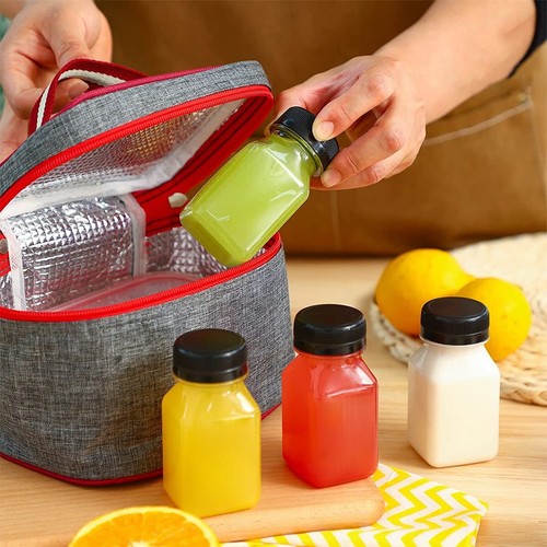 12x juice bottles 4oz - juice, plastic