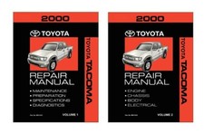 2000 Toyota Tacoma Shop Service Repair Manual Book Engine Drivetrain OEM