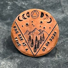 Personalised milestone recovery Sobriety coin chip token custom AA