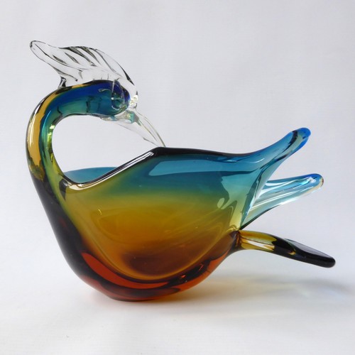 Murano art glass duck figurine
