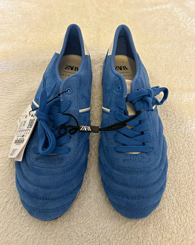 Zara blue suede padded - blue,