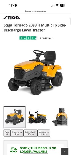 Stiga tornado 398m ride - stiga,