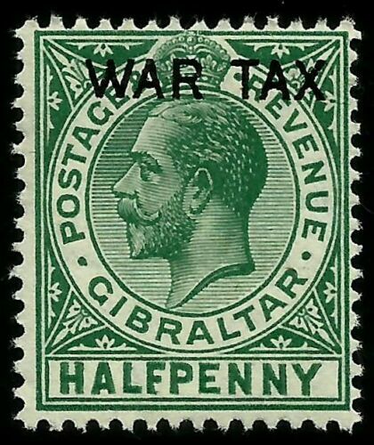 Gibraltar 1918 sg86 kgv - gibraltar, ½d
