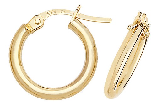 9ct gold hoop earrings 20mm - 9ct,